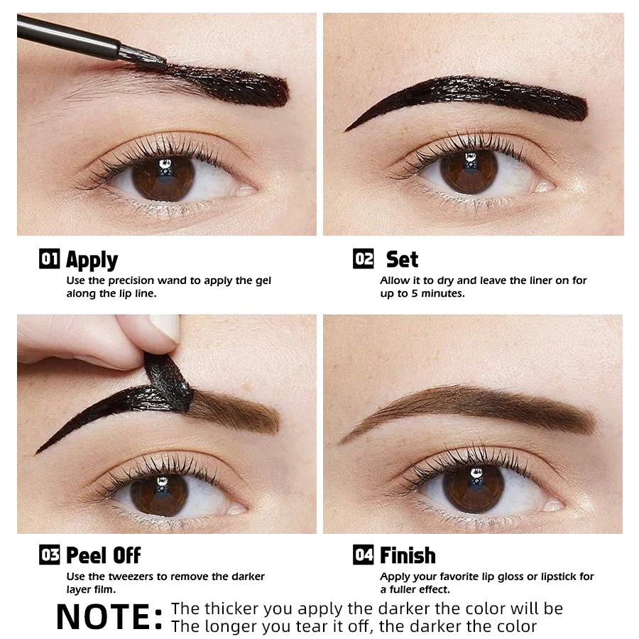 1PC Peel Off Eyebrow Gel Tint,Semi Permanent Brow Tint, Waterproof Transfer-proof For Fuller Defined Looking Brows Makeup Gifts HIP