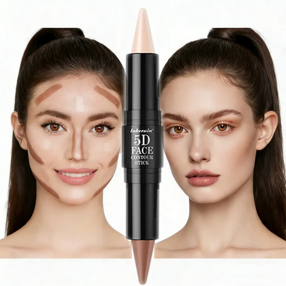 Dual Ended Contour Stick Foundation Concealer Long Lasting Dark Circle Correcting Contour Concealer Makeup Highlighter Cosmetics HIP