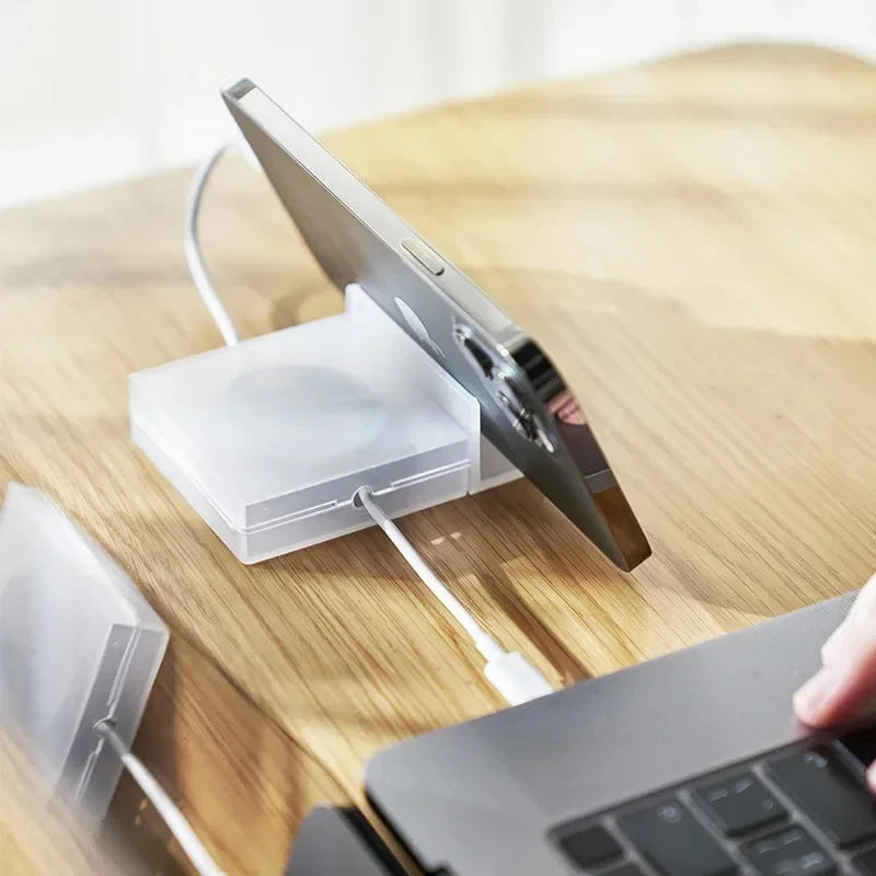 Transparent Cable Organizer Box – USB Cord Winder & Storage Cable Organizer Box HIP