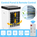 Evaporative Air Cooler 100° Oscillation Swamp Cooler with Remote Control 3 Wind Speeds Quiet Operation Bladeless Cooling Fan HIP US
