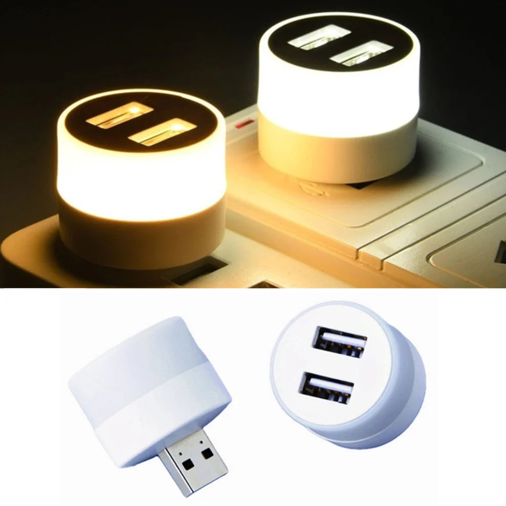 LDHLM USB LED Night Light – Dual USB Splitter Reading Lamp USB LED Night Light HIP