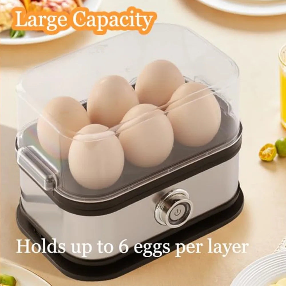200W Smart Egg Cooker – 6-Egg Capacity & Auto Shut-Off Electric Egg Cooker HIP