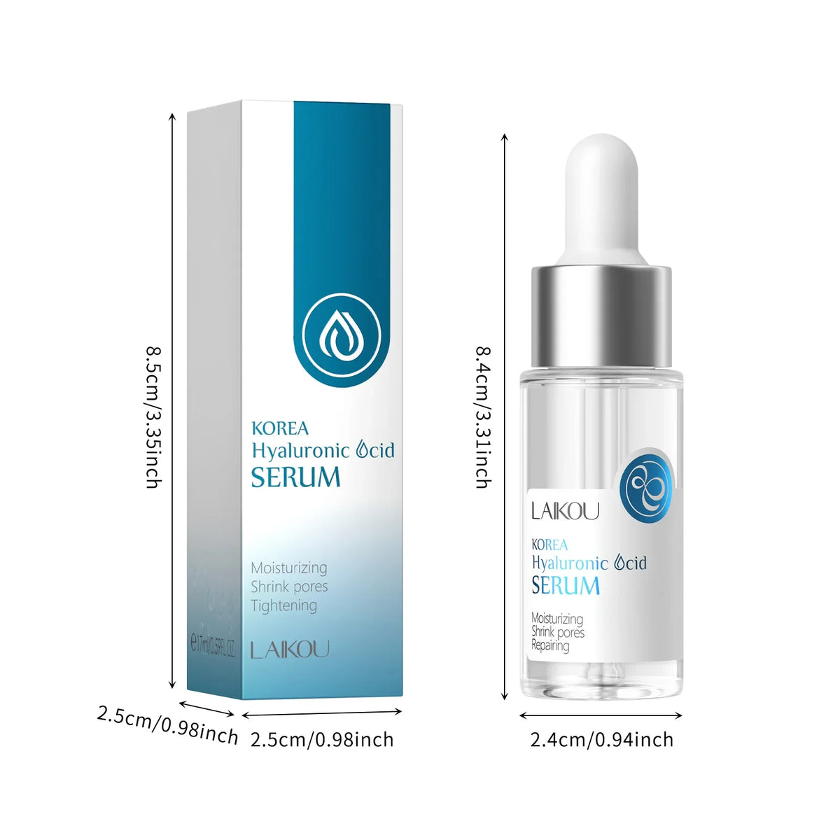 LAIKOU Hyaluronic Acid Face Serum – Hydrate, Firm & Brighten Hyaluronic Acid Serum HIP