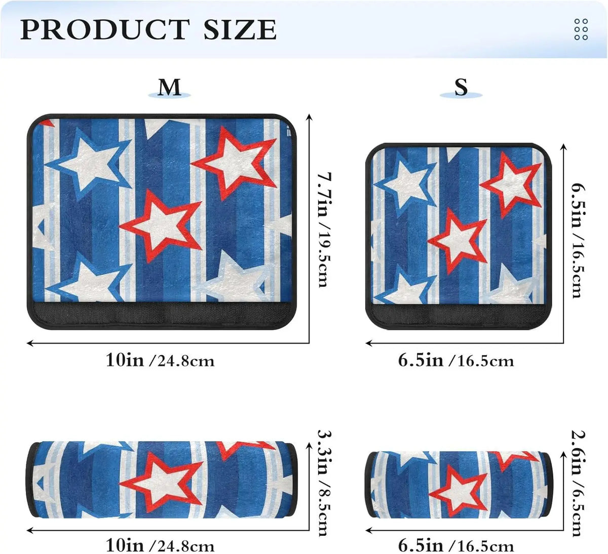 4th of July Seat Belt Cover Shoulder Strap Pad – Stars & Stripes Seat Belt Cover HIP