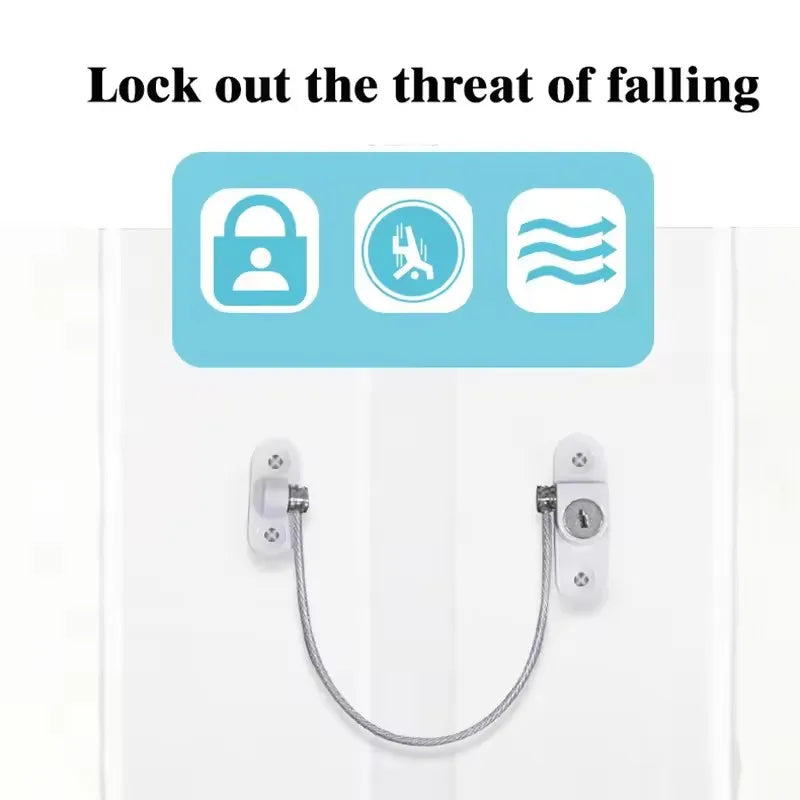Child Safety Window & Drawer Lock – Aluminium Alloy | 2 Colors Baby Safety Lock HIP