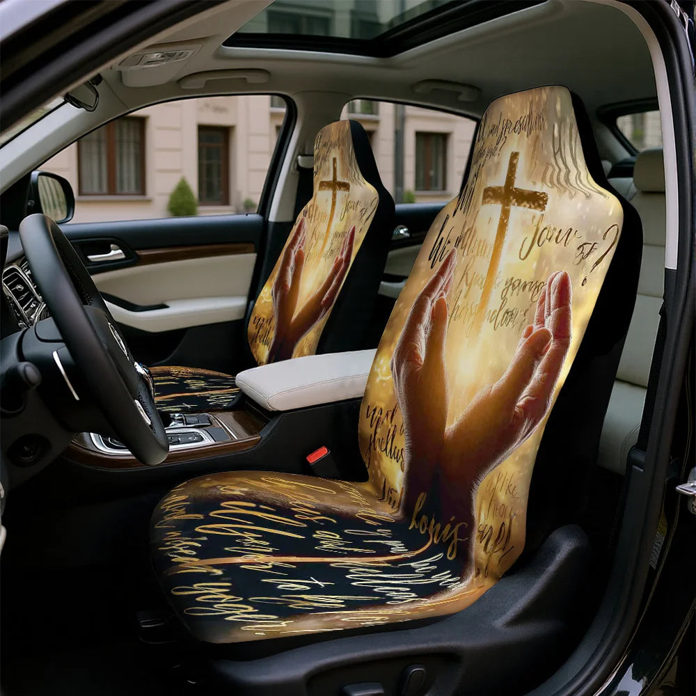 Prayer Hands Art Print Car Seat Covers – Set of 2 Car Seat Covers HIP