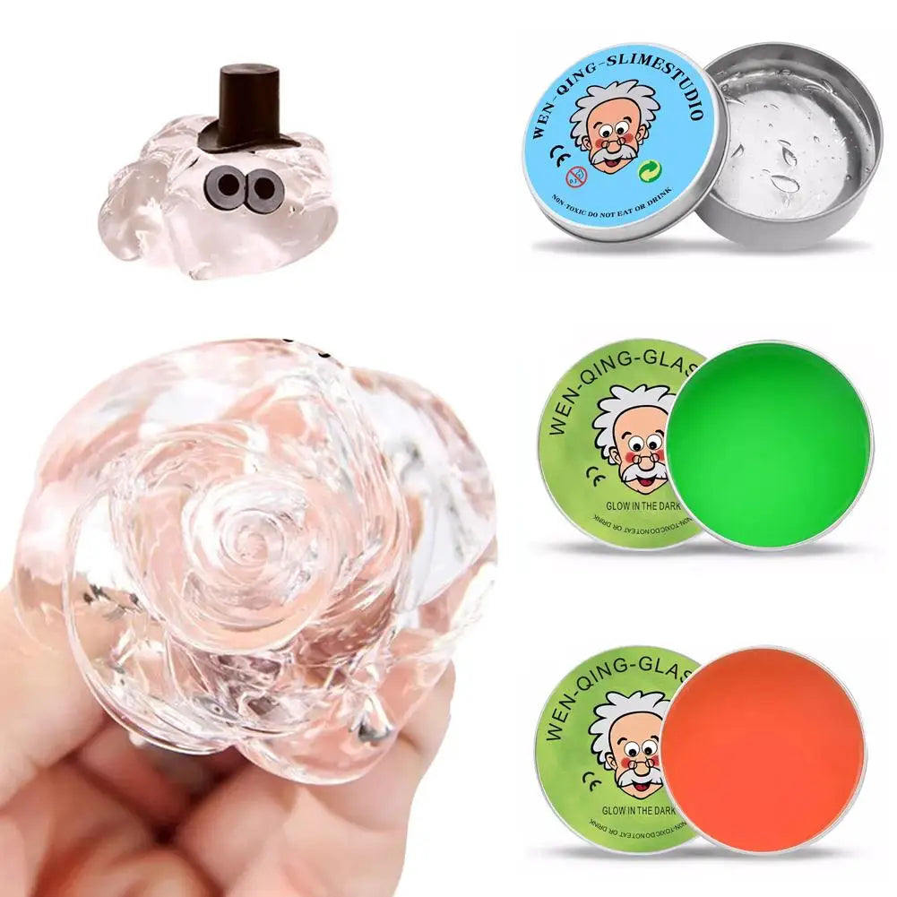 Liquid Glass Thinking Putty Non Newtonian Fluid Transparent Slime Stress Relief Toy For Kids Adults Clear Crystal Clay Gift HIP