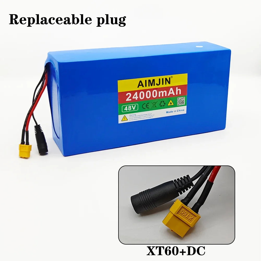 48V 24Ah 13S6P 18650 Lithium Battery Pack with BMS & Charger Lithium Battery Pack HIP