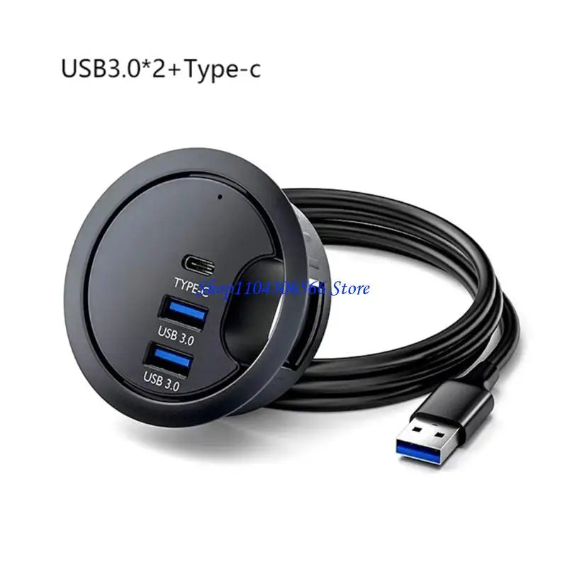 3-Port USB Hub – 2x USB 3.0 & Type-C Desktop Adapter USB Hub Adapter HIP