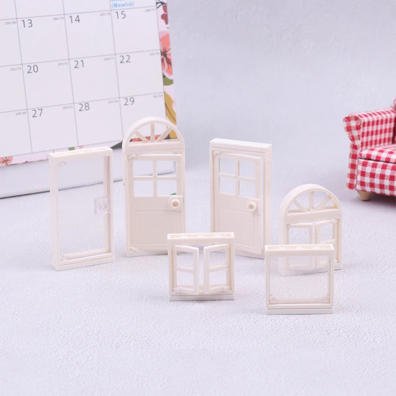 1:12 Dollhouse Miniature Doors & Windows – DIY Accessories Dollhouse Miniature Accessories HIP