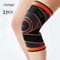 Elastic Knee Brace Support for Sports – Men & Women Knee Brace Support HIP C652-Orange 2pcs M(35-42cm)