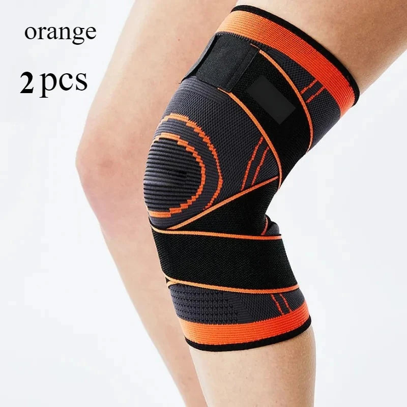 Elastic Knee Brace Support for Sports – Men & Women Knee Brace Support HIP C652-Orange 2pcs M(35-42cm)