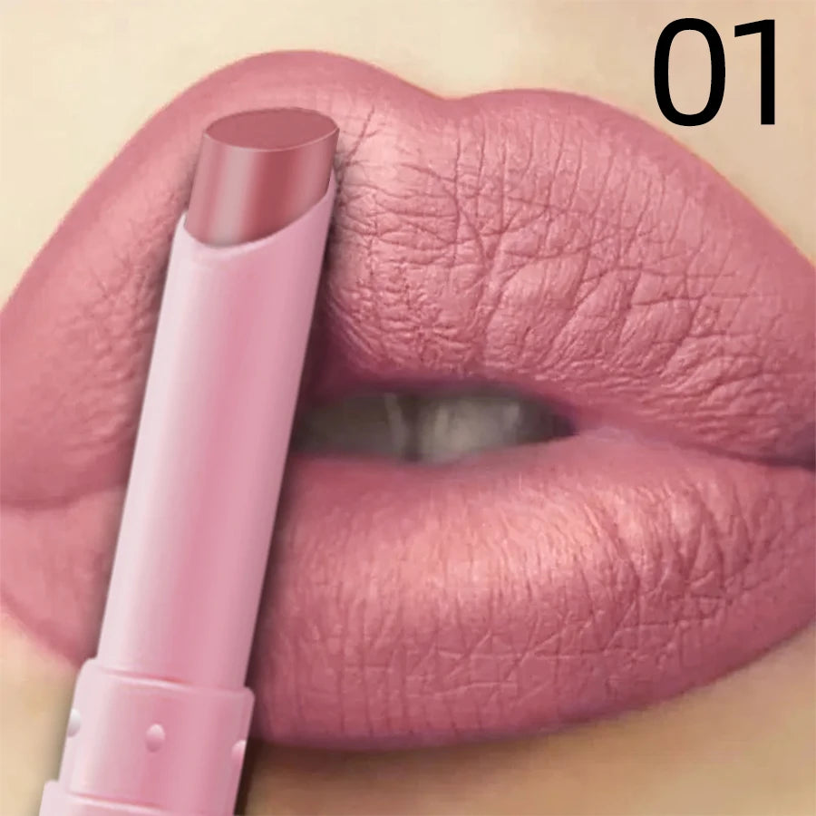 15 Color Cigarette Velvet Matte Waterproof Lipstick Long-lasting Lip Gloss Lip Makeup Red Brown Pink Lip Liner Pen Lip Tint HIP 01