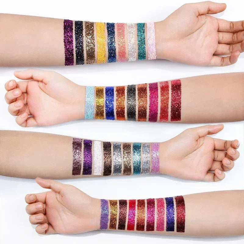New Glitter Eye Shadow Professional Makeup Monochrome Shining Eyeshadow Sequins Universal Party Cosmetic HIP