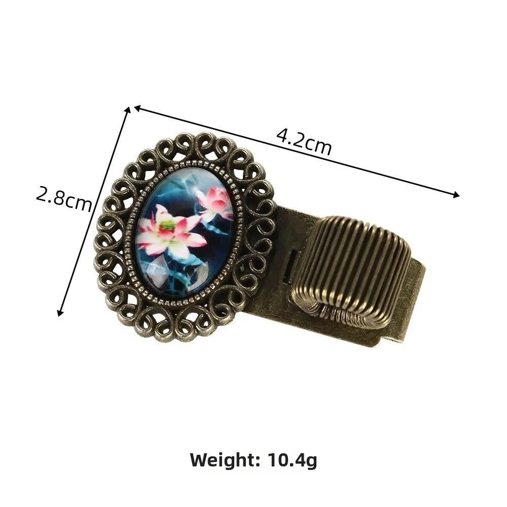 Vintage Zinc Alloy Elastic Pen Clip Holder for Journals Pen Clip Holder HIP