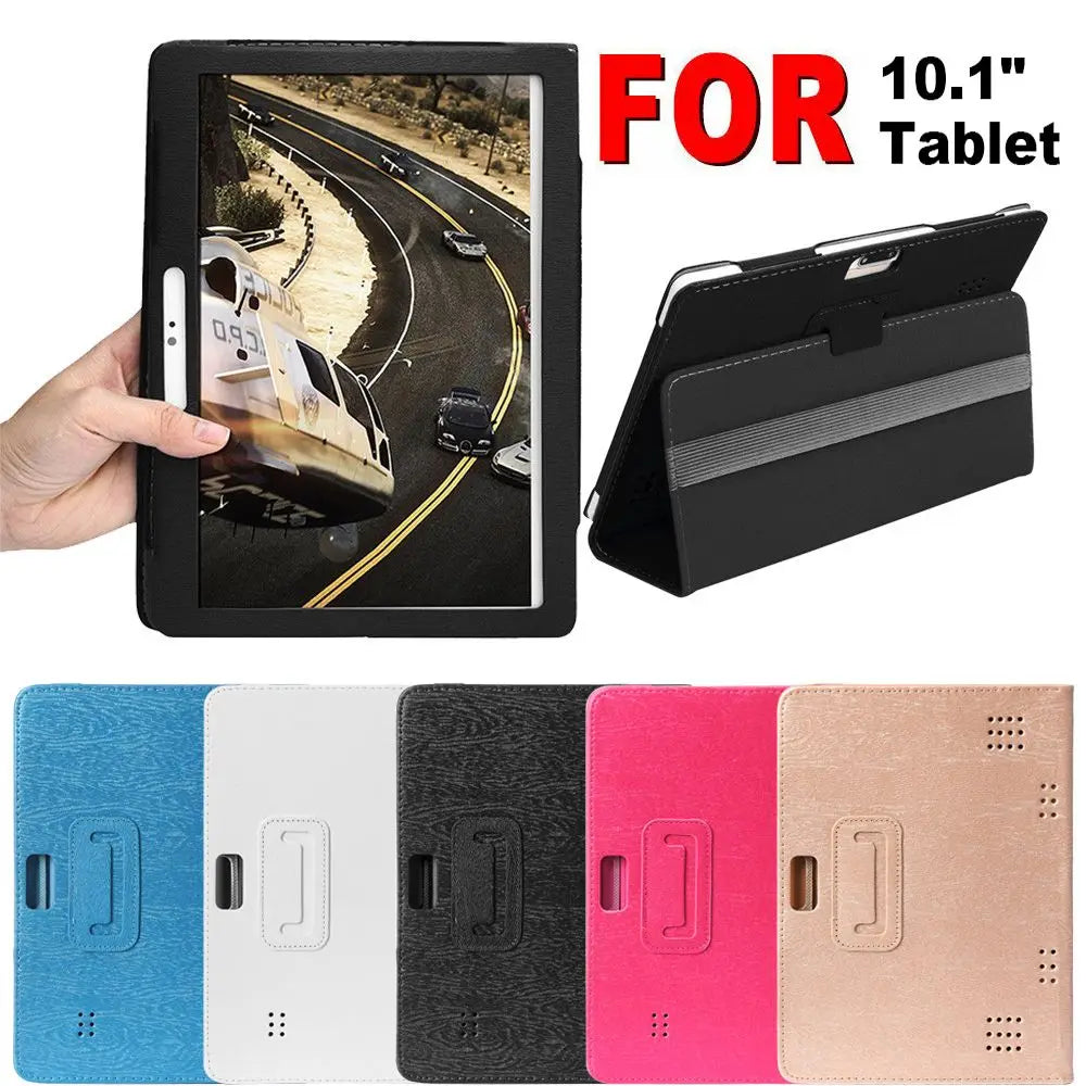 Universal 10.1" Tablet Leather Flip Stand Case | PU Cover Tablet Flip Case HIP