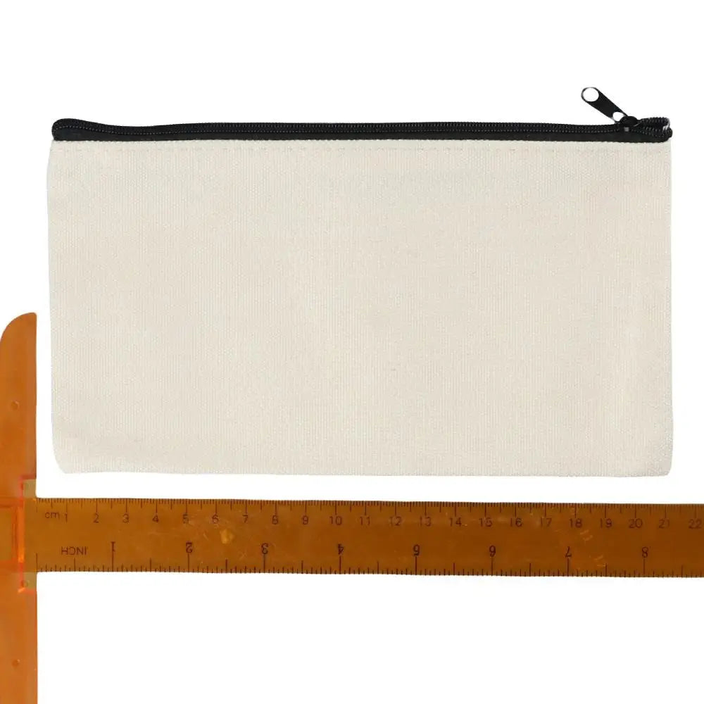10-Pack Blank Canvas Zipper Pouches 8.3x4.7" – DIY & Travel Canvas Zipper Pouch HIP