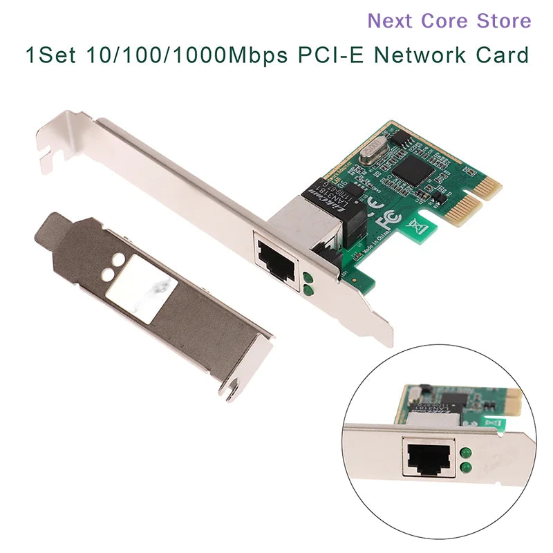 Gigabit PCI-E Network Card 10/100/1000Mbps RJ-45 LAN Adapter PCI-E Network Card HIP