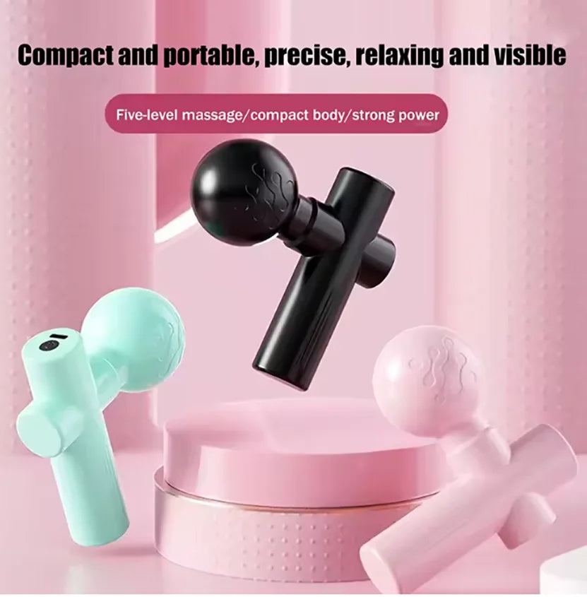 Mini Rechargeable Massage Gun – Portable Muscle Relaxation Mini Massage Gun HIP