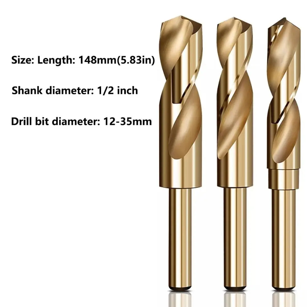 HSS Cobalt Twist Drill Bit 12mm–35mm Round Shank Metal Borer HSS Twist Drill Bit HIP