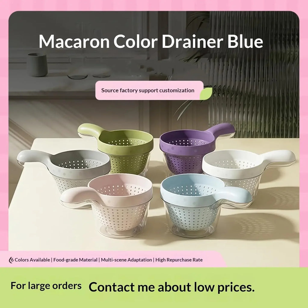 2-in-1 Colander & Mixing Bowl Set – BPA-Free Kitchen Strainer Colander Mixing Bowl Set HIP