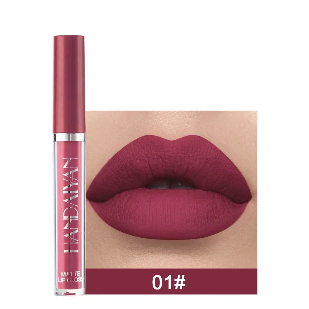 HANDAIYAN Gift 6PC/Set Matte Velvet Lip Gloss Waterproof Long-lasting Liquid Lipstick Cosmetic Beauty Keep 24 Hours Makeup HIP 01