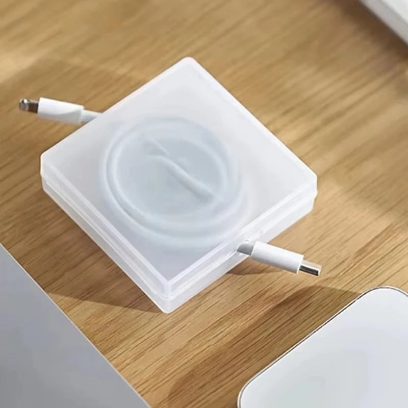 Transparent Cable Organizer Box – USB Cord Winder & Storage Cable Organizer Box HIP