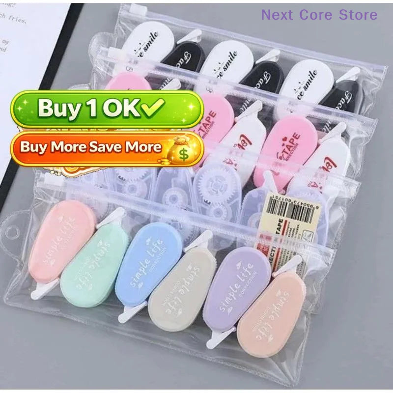 6-Pack Mini Pastel Correction Tapes – Smooth & Precise Correction Tape Set HIP
