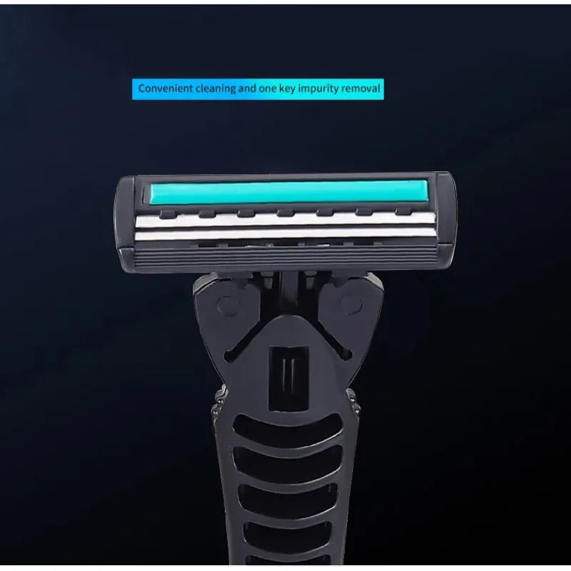 Men's Reusable 2-Blade Razor – Multi-Tool Swappable Head Men's Manual Razor HIP