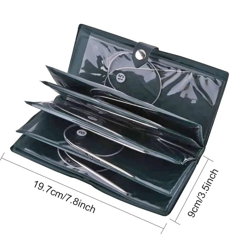 Stainless Steel Circular Knitting Needles – 11-Size Set Circular Knitting Needles HIP