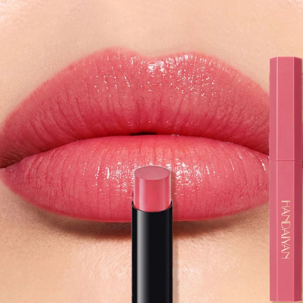6 Colors Lipstick Pen Waterproof Moisturizing Water Gloss Lipstick Non-stick Cup Makeup Hexagonal Lip Liner Pen Beauty Cosmetics HIP 02