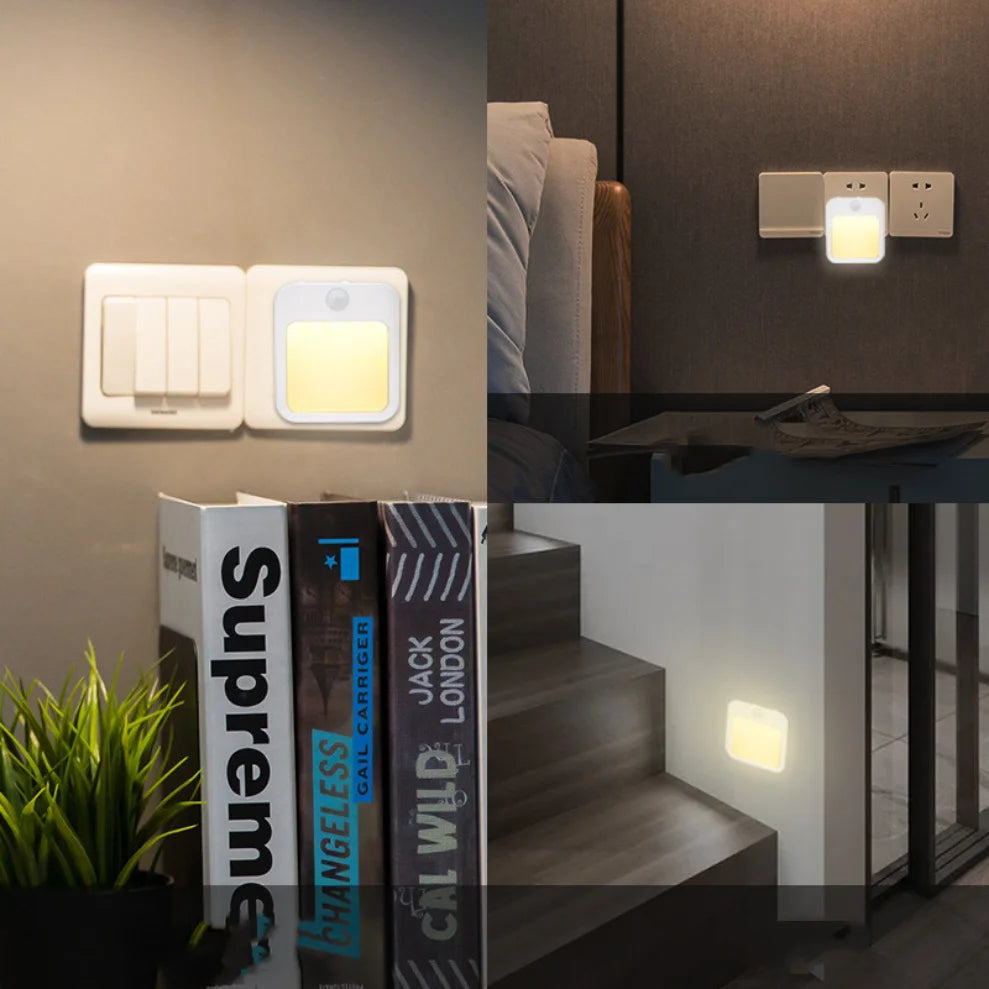 LDHLM Motion Sensor Night Light – Dimmable Plug-In LED Lamp Motion Sensor Night Light HIP