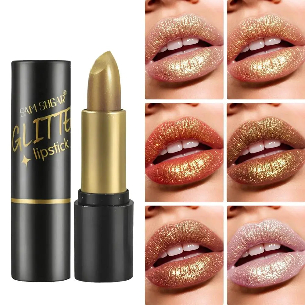 SAM SUGAR Pearlescent Shimmer Lip Gloss – Waterproof & Long Lasting Shimmer Lip Gloss HIP