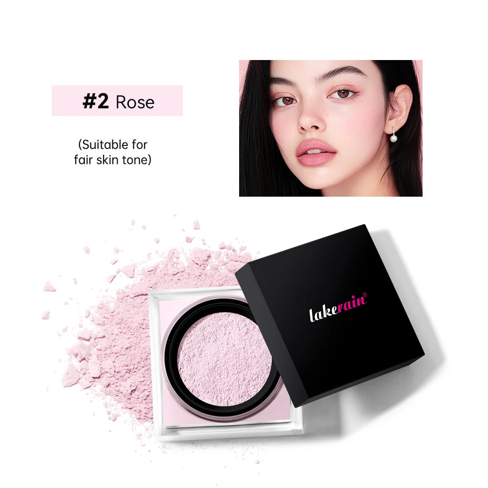 Loose Baking and Setting Powder Cosmetics Long Lasting Oil Control Natural Face Matte Waterproof BrighTening Loose Powder HIP 2Rose