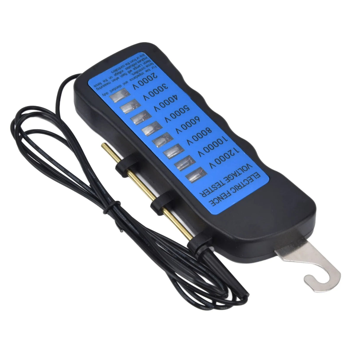 12KV Neon Fence Voltage Tester 2000 to 12000V 8 Neon Indicator Lights Waterproof Fence Tester for Farms HIP