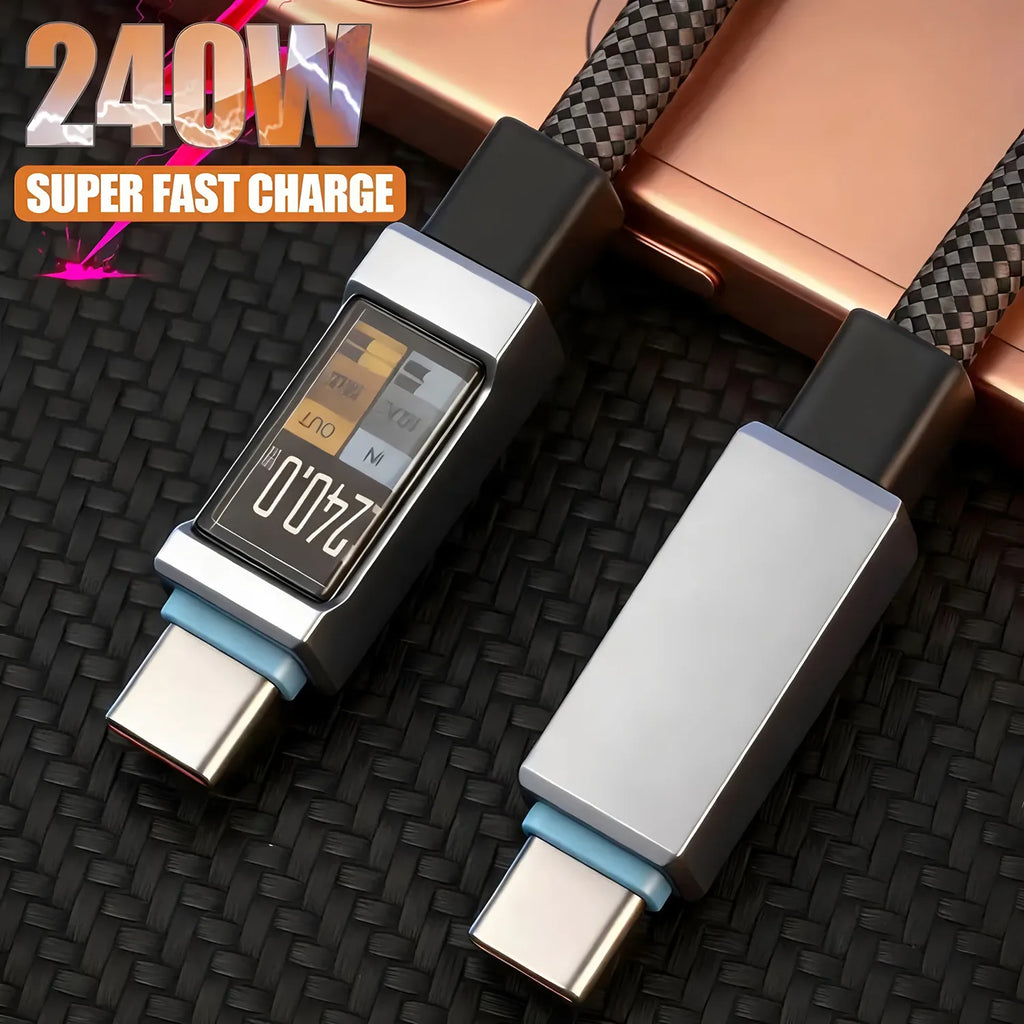 BESY 240W PD3.1 USB-C to USB-C Fast Charging Braided Cable USB-C Charging Cable HIP