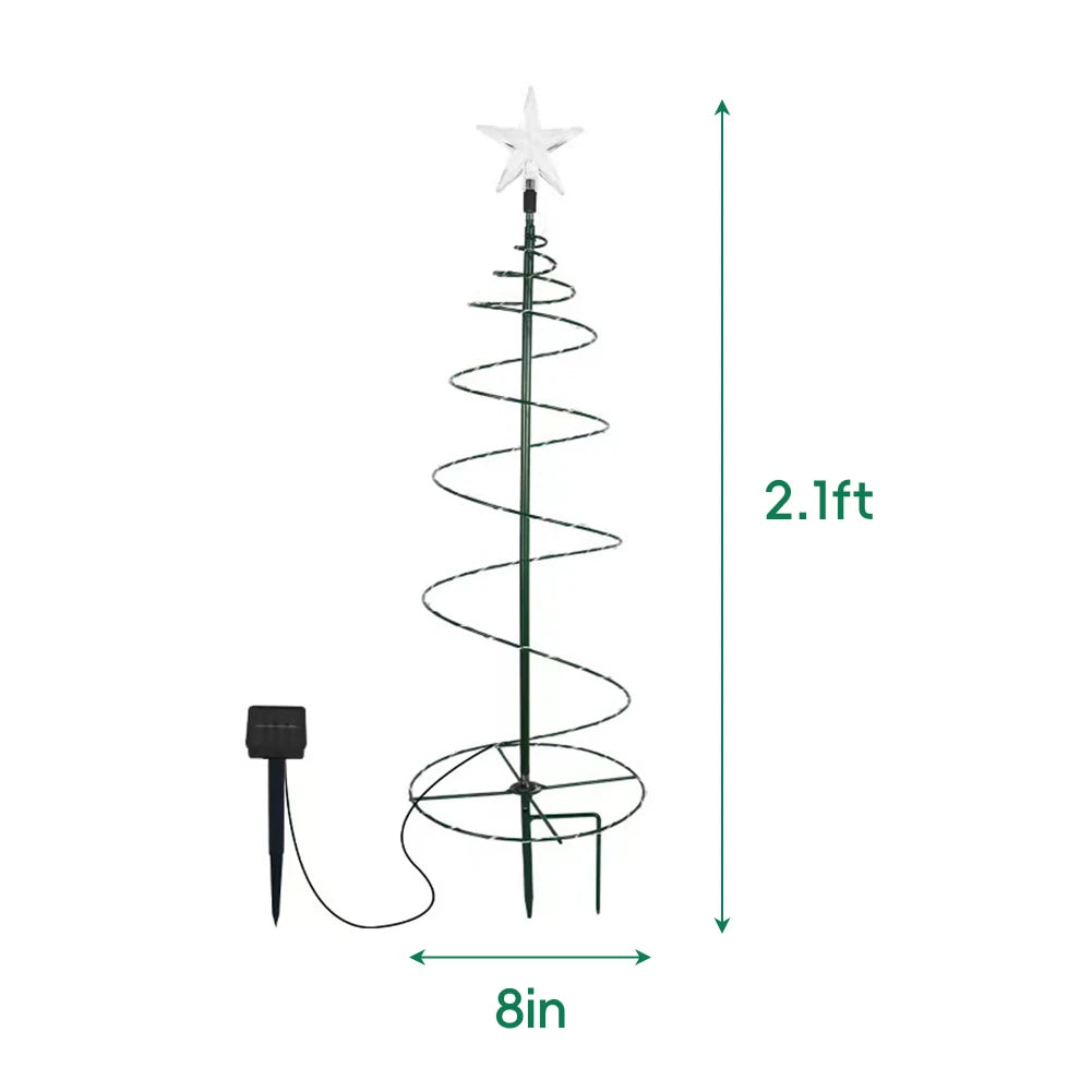 Christmas Tree Courtyard Lights Star Christmas Tree Decorative Light String LED Solar Powered Floor Plug in Light String Outdoor HIP