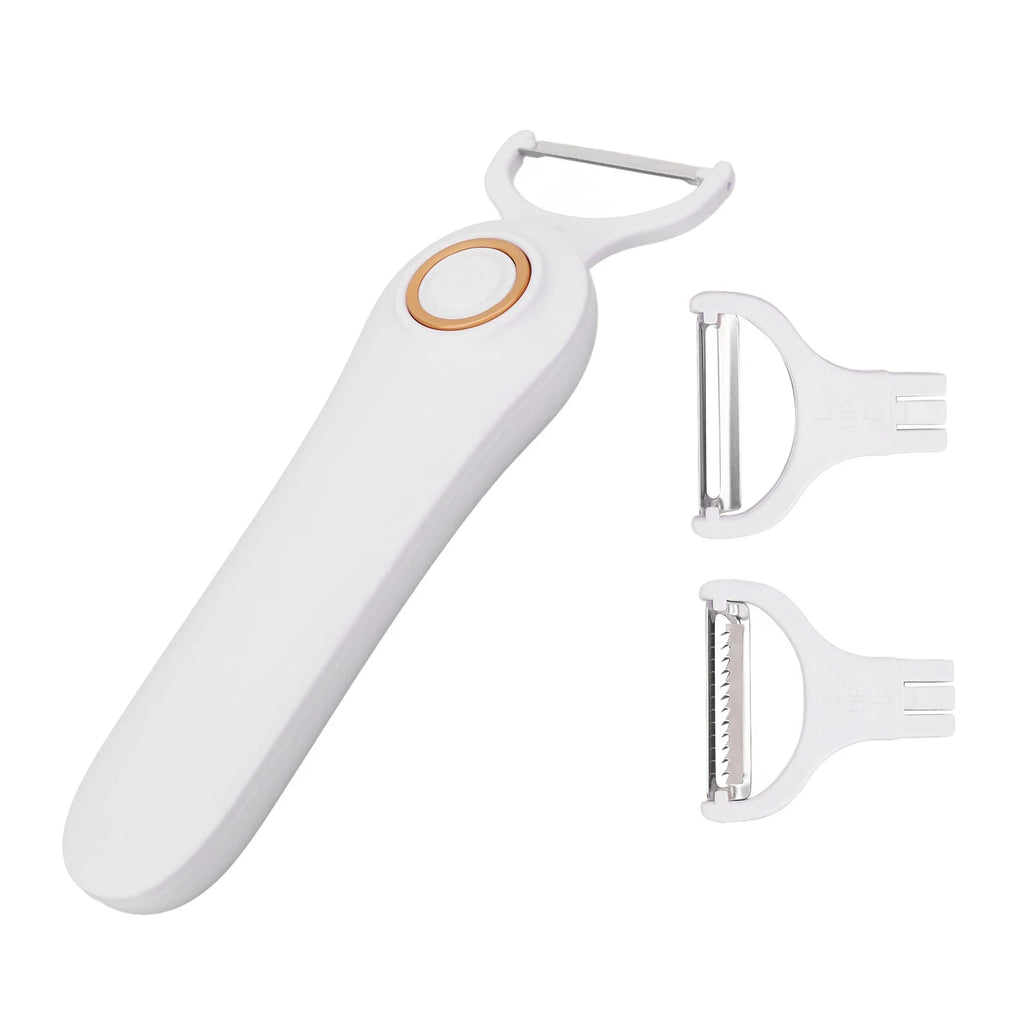 Electric Peeler Handheld USB Rechargeable Fruit Vegetables Peeler with 3 Cutter Heads for Home Handheld Electric Peeler HIP