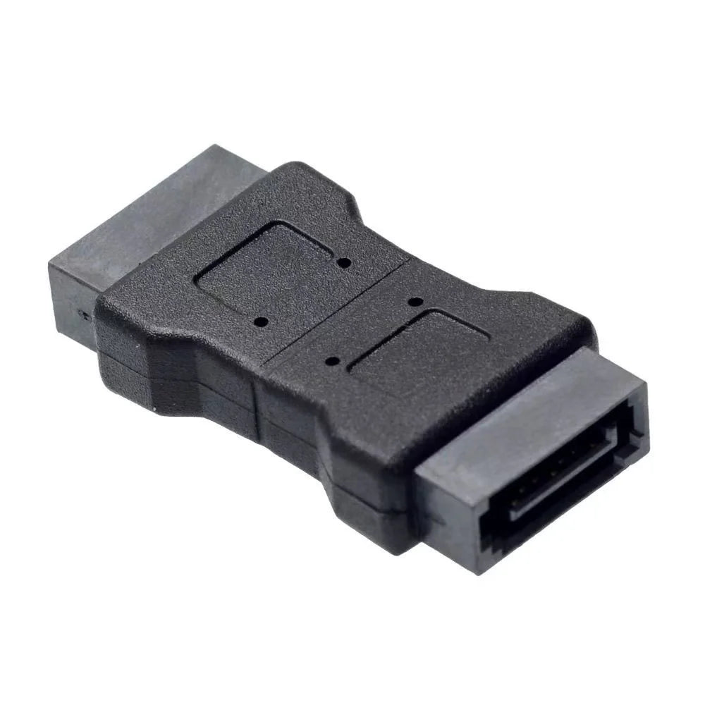 7-Pin SATA Male to Male Adapter – Straight Connector Coupler SATA Cable Adapter HIP Male to Male