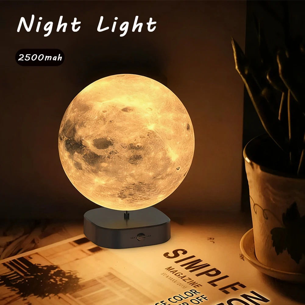1Pc 15cm Moon Lamp LED Night Light Battery Powered with Stand Starry Lamp Bedroom Decor Night Lights Kids Gift Moon Lamp HIP