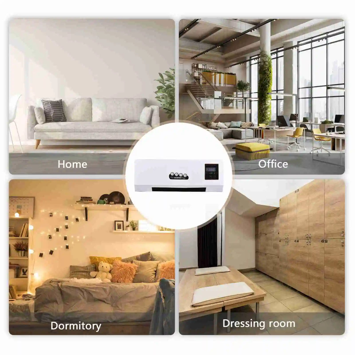 Electric Heater and Fan Heater Fan Combo 2 in 1 Heating Nature Wind Timing Digital Display Wall Mounted Space Heater for Home HIP