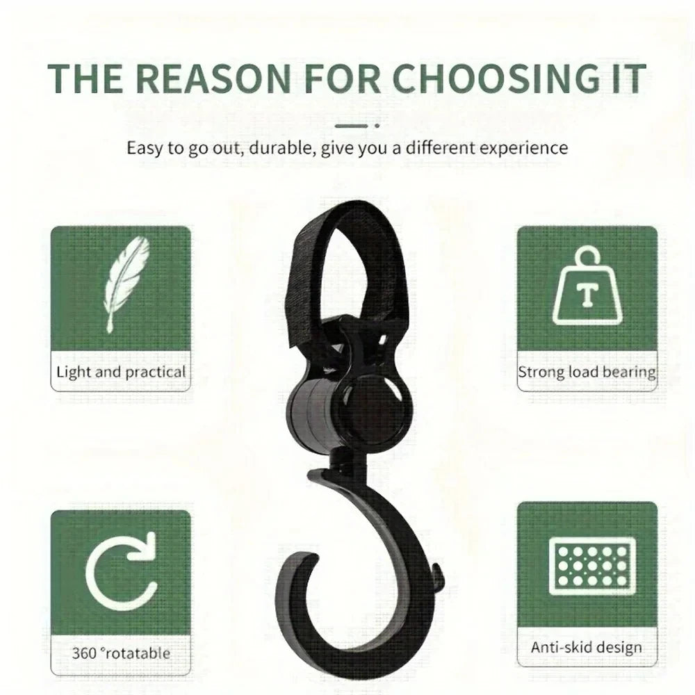 Baby Stroller Hooks – Multi-Purpose Diaper Bag Organizer Stroller Hook Set HIP
