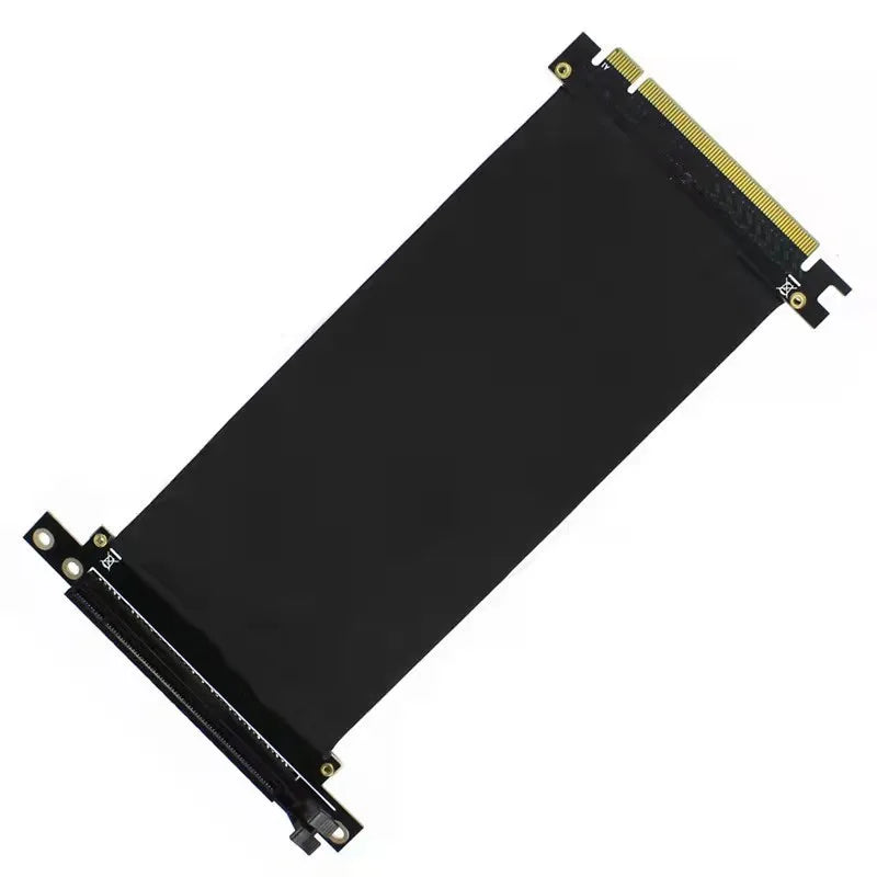 PCIe 3.0 x16 GPU Ribbon Extension Cable 20CM – Flat Flex GPU Extension Cable HIP 90 Degree 20CM