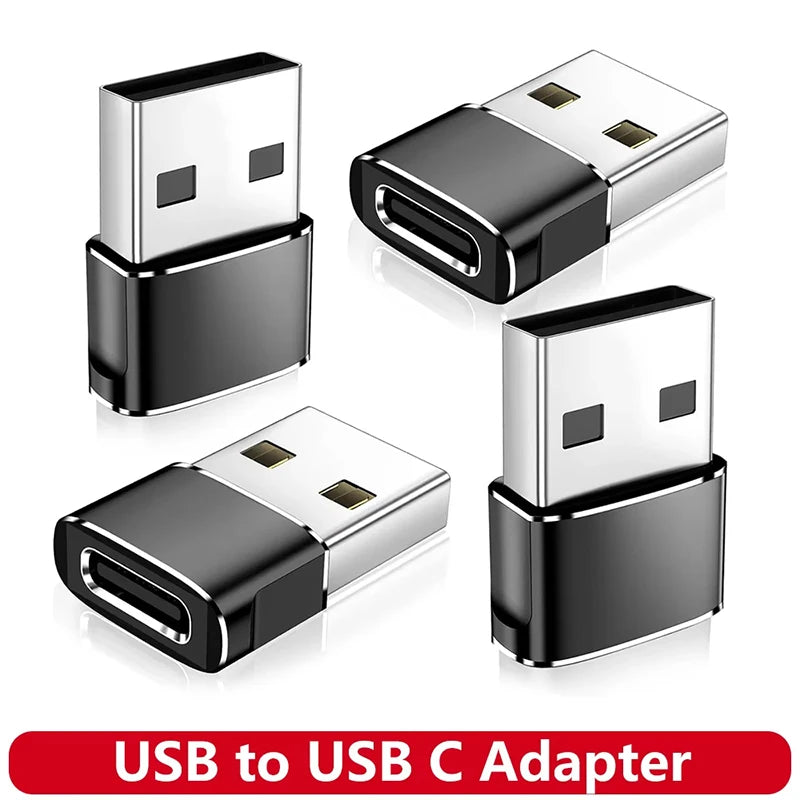 USB-A to USB-C Aluminum Adapter Converter – 1–5 Pack USB Adapter HIP