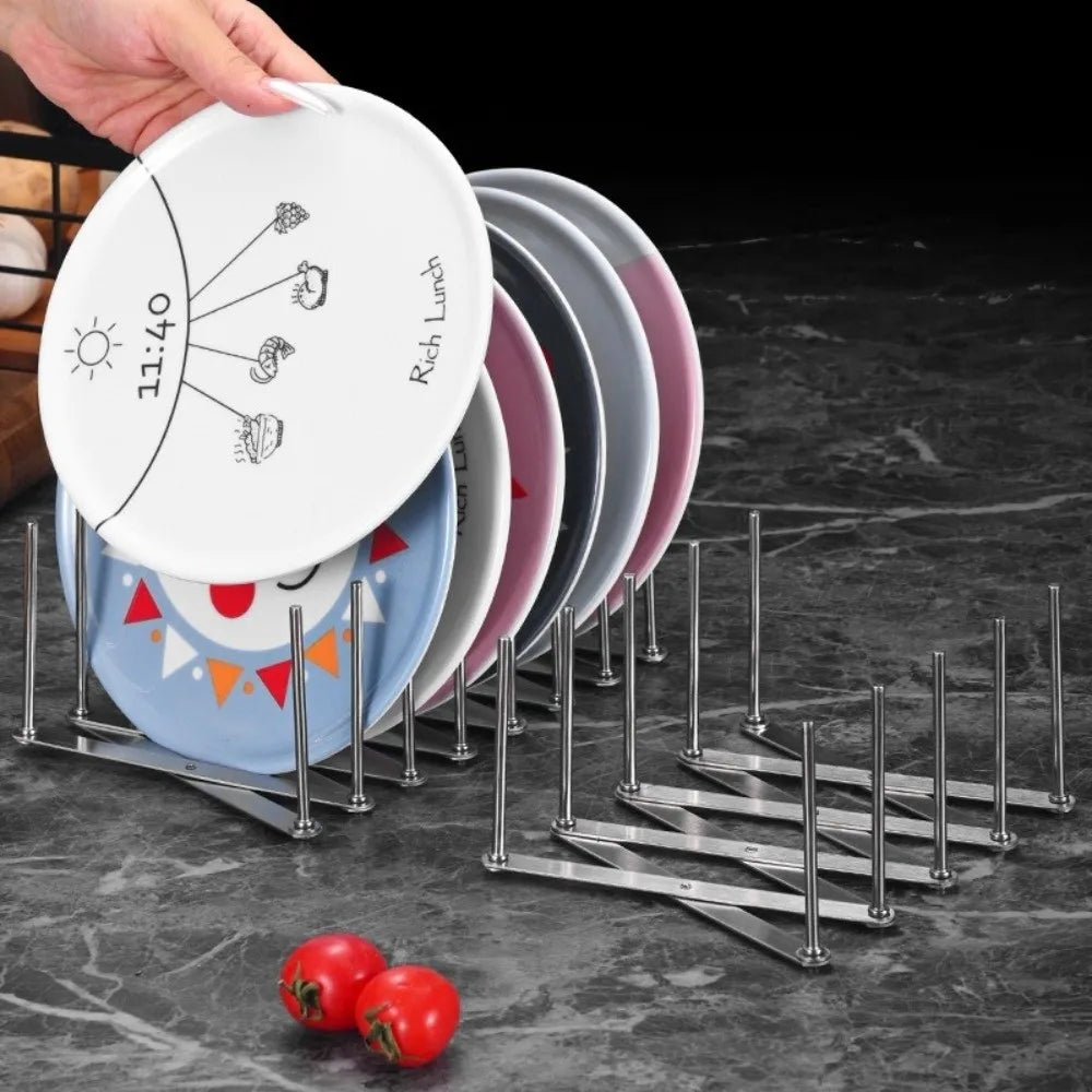 Stainless Steel Foldable Dish Rack Organizer with Drainage Dish Rack Organizer HIP