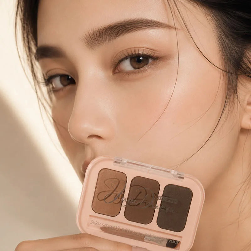 3-Color Eyebrow Powder Palette – Waterproof & Long-Lasting Eyebrow Powder Palette HIP