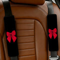 2-Pack Red Bow Car Seat Belt Covers – Cute Car Accessory Seat Belt Cover HIP black