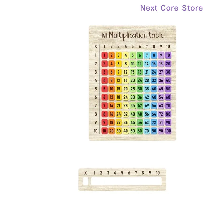Colorful Wooden Multiplication Table Board – Kids Math Aid Educational Math Board HIP