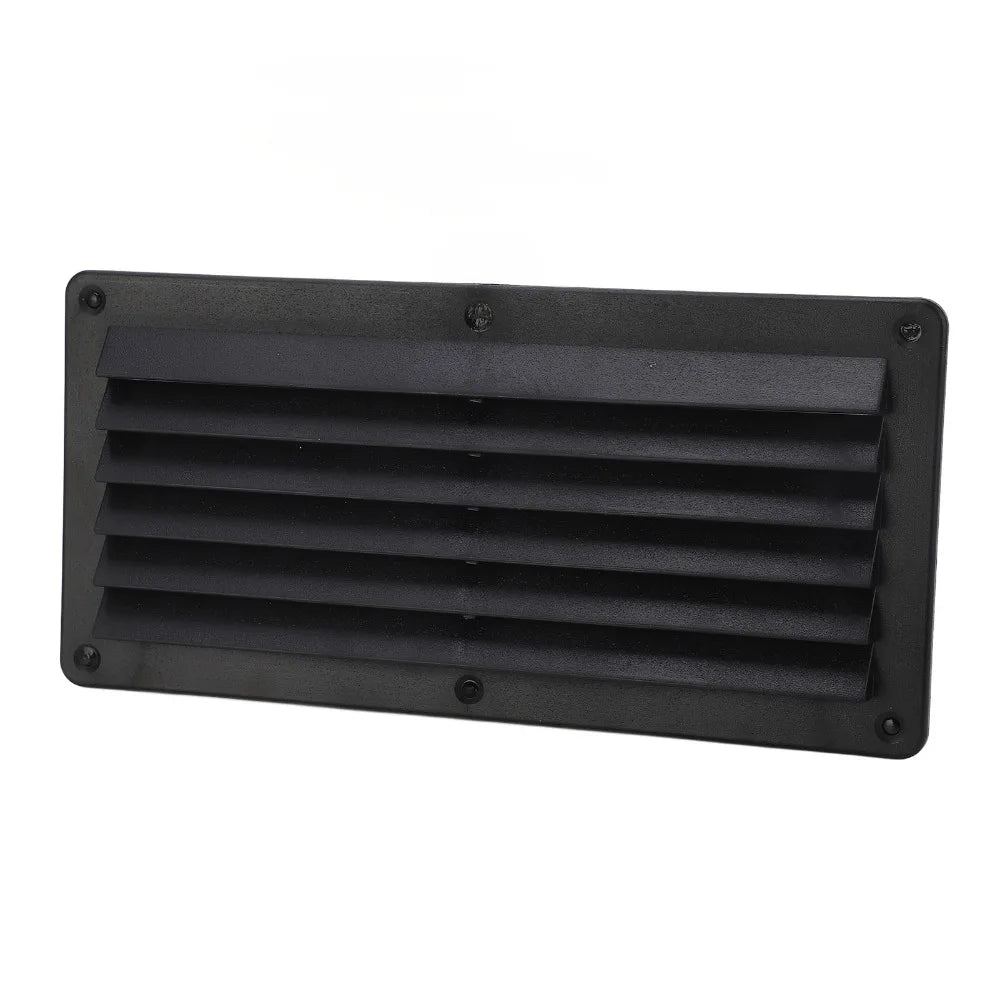 Black RV Air Vent Cover 10.4×5 in – ABS Rectangular Grill Air Vent Cover HIP