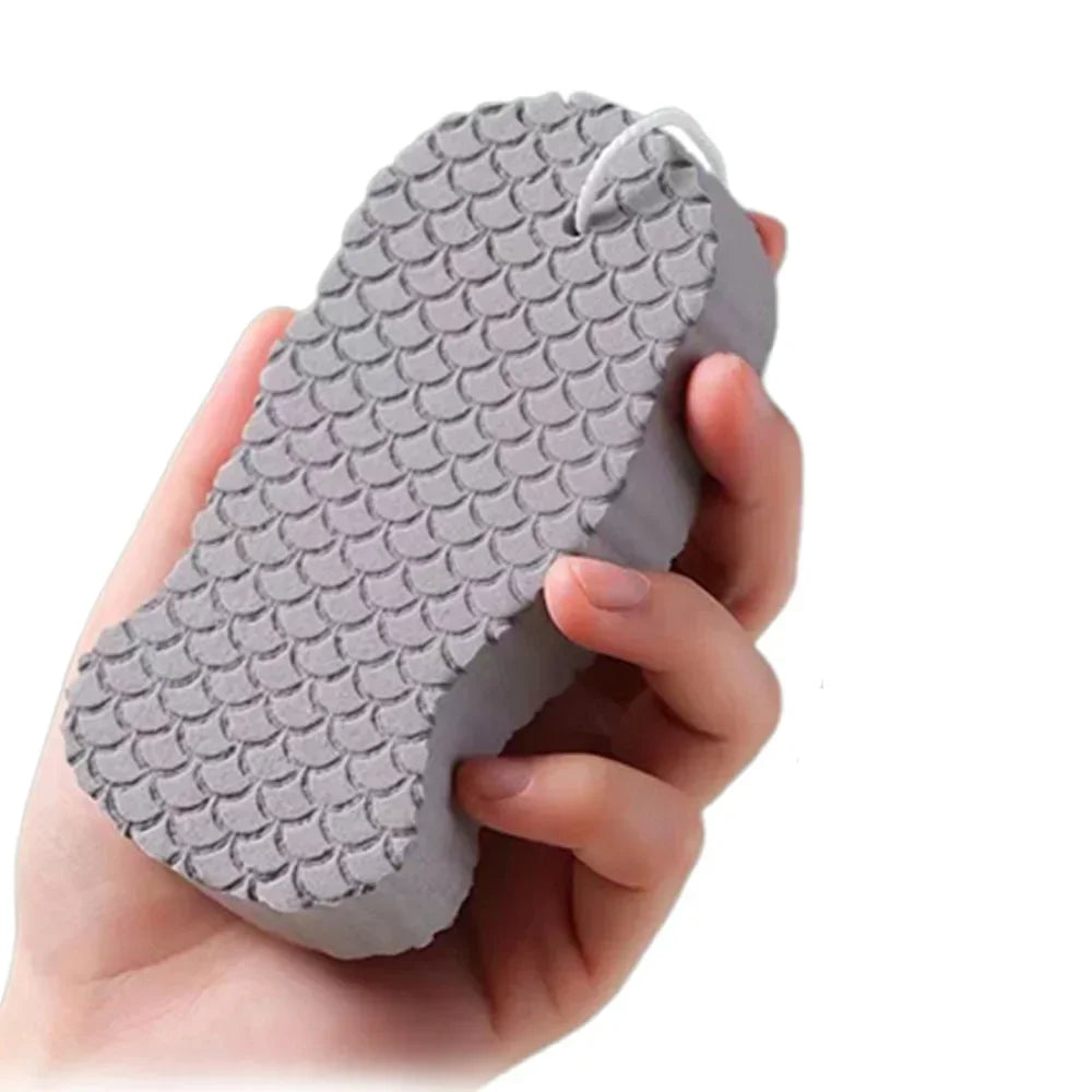 Soft Sponge Body Scrubber – Exfoliating Bath Shower Sponge Bath Scrub Sponge HIP C572-Gray-1pcs 30g